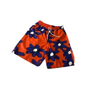 NWT ROMWE Mens Floral Shorts Trunks Purple Orange Spring Summer Art Core Size M